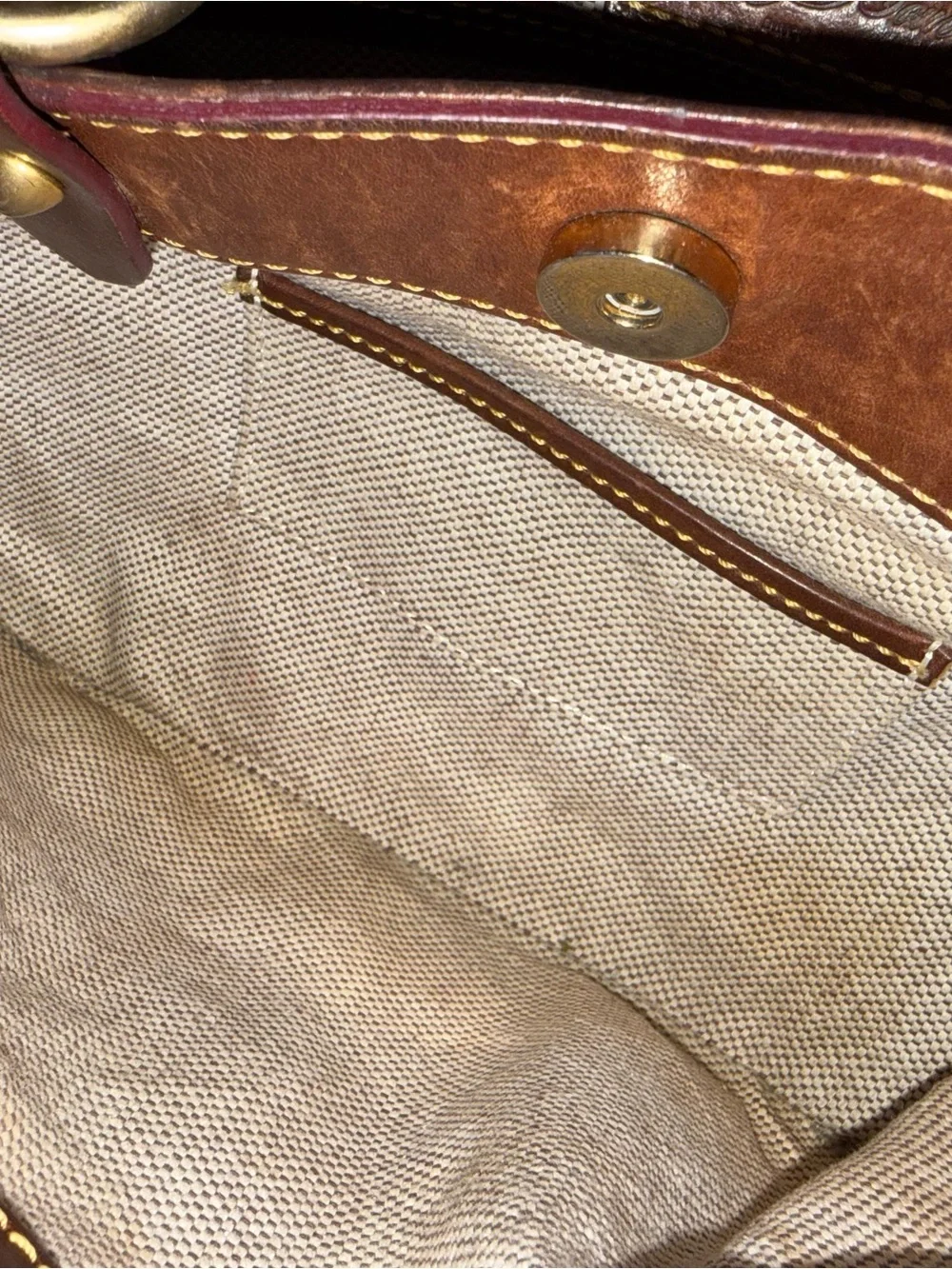 Dooney & Bourke Brown Florentine Large Zip Barlow